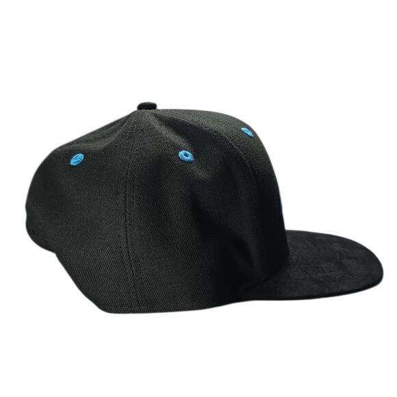 Carolina Panthers NFL Hat New Era 9FIFTY Snapback Black Blue Suede Bill Cap Mens - Picture 4 of 10